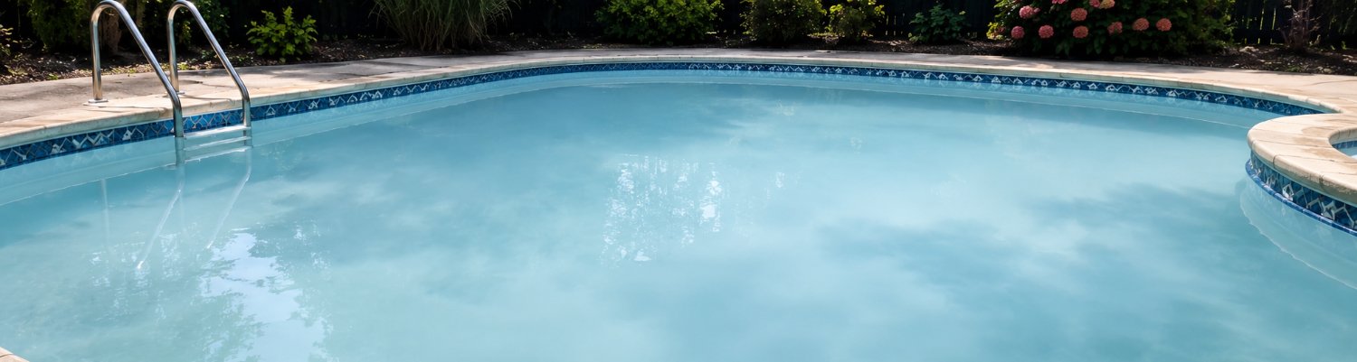 Pool with cloudy water